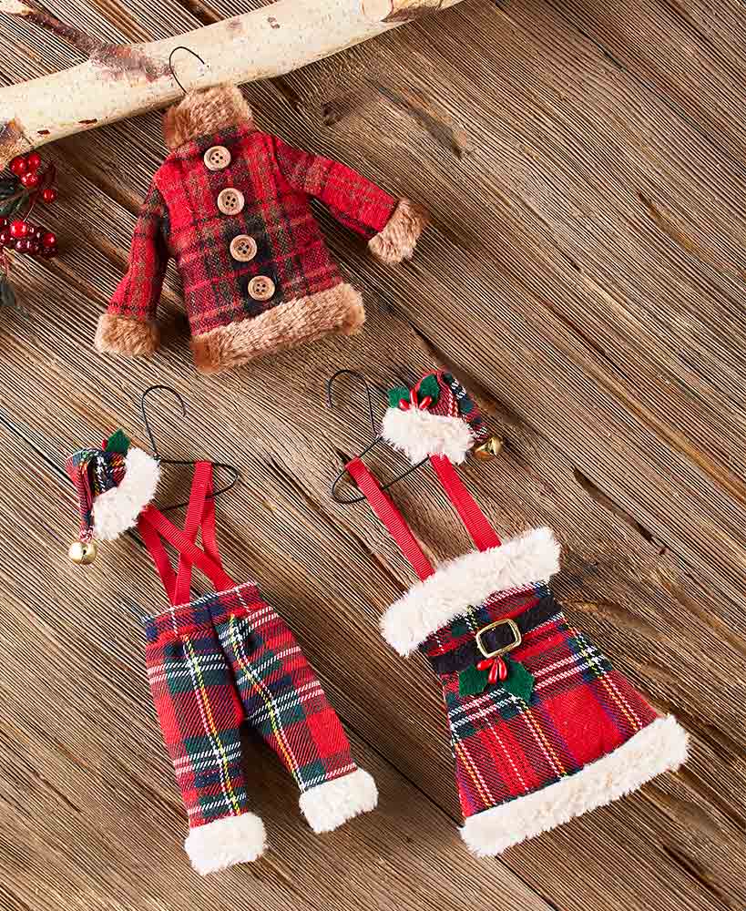 Set of 3 Outfit Ornaments
