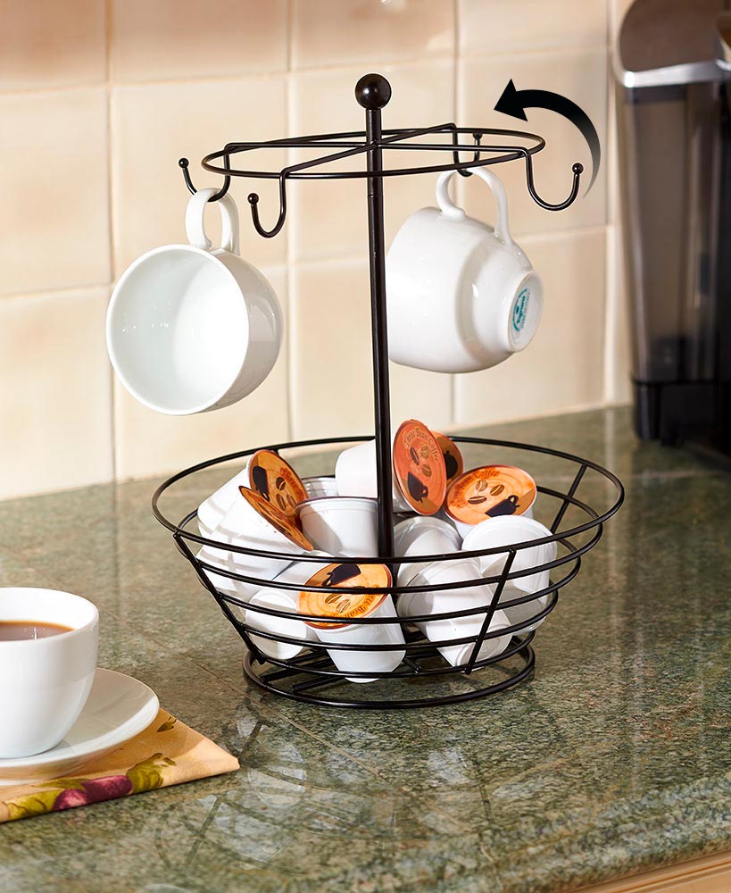 Kitchen Storage Ideas - Coffee Mug And Pod Carousel