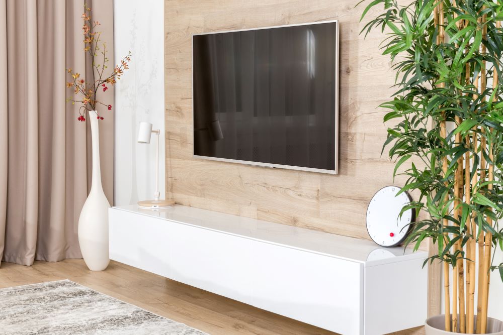 Wall Decoration Ideas For Living Room - TV Hanging On Wall