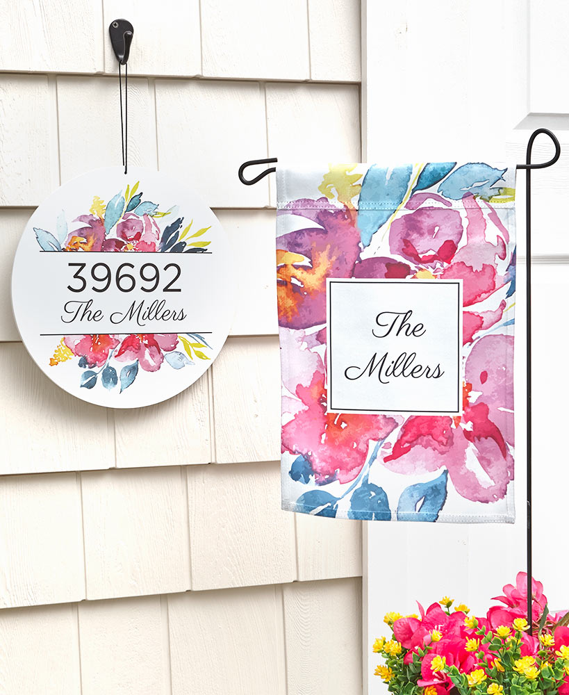 Personalized Watercolor Floral Collection