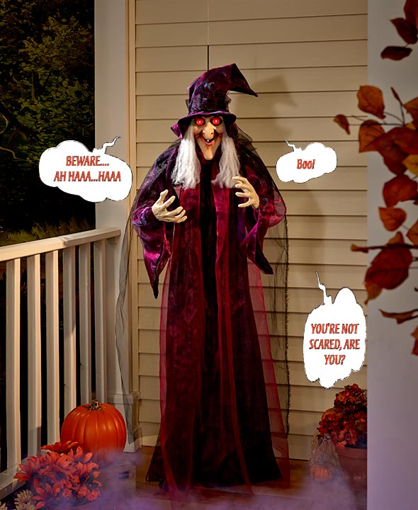 Halloween Character Decor - 71" Hanging Talking Witch