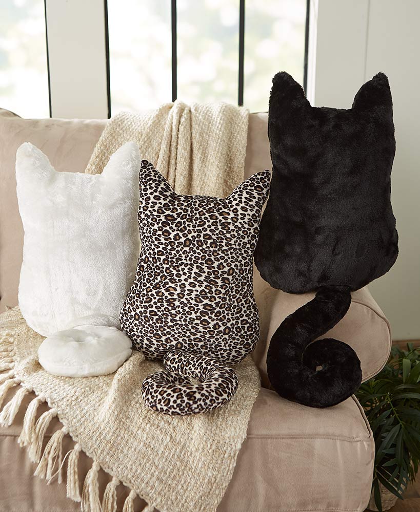 christmas gift ideas for cat lovers - Cozy Cat Throw Pillows