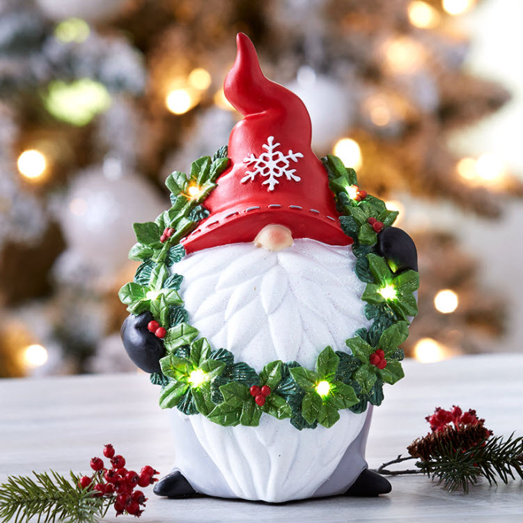 Lighted Color-Changing Holiday Gnomes